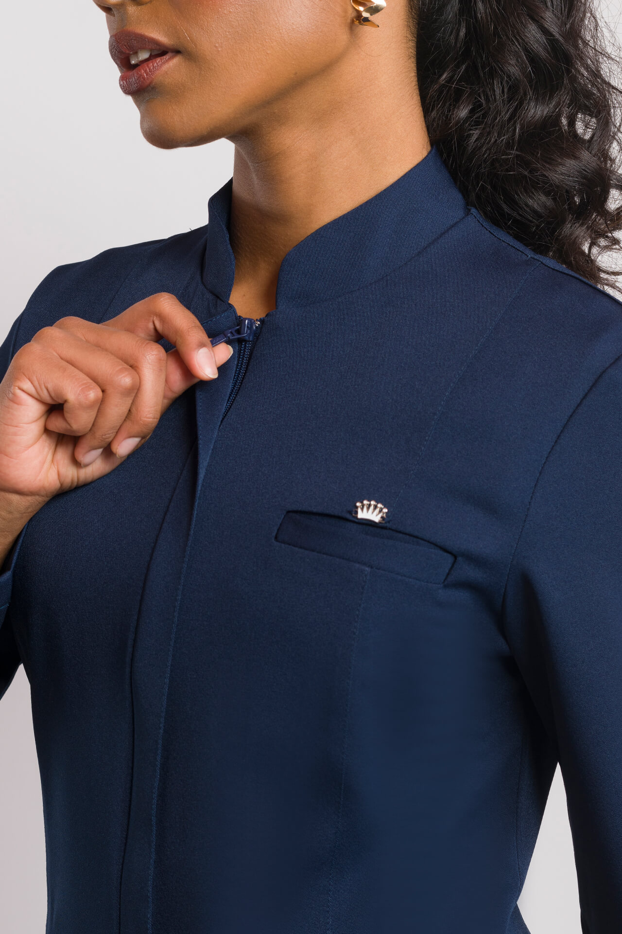 Bata Elegance azul noche - Imagen 3